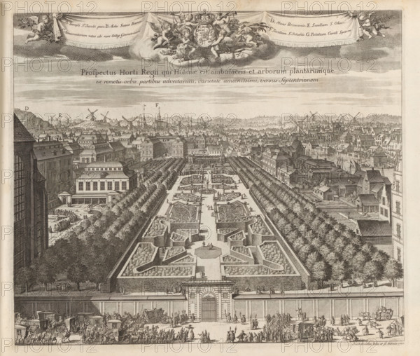 Prospectus amœnissimi Horti Regii qui Holmiae est, versus meridiem, View of the Kungsträdgården in