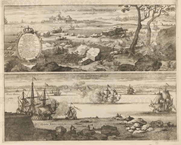 Castellum maritimum Drottningskiaer versus occasum, Castellum Drottningskiaer orientem versus, View