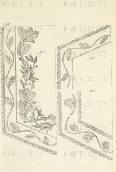 Embroidery of the uniform of the Officers of the Military Administration, print, Embroidered