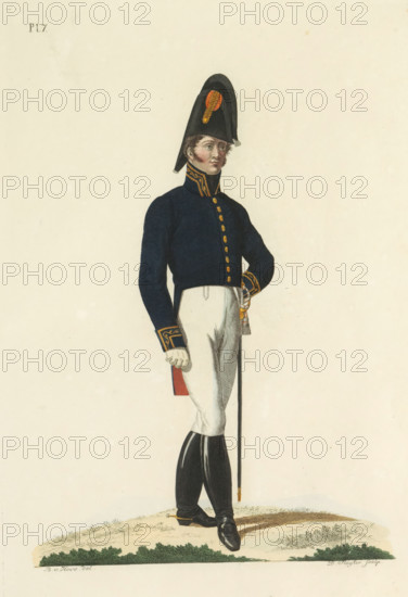 Agent of the Department of War, in gala uniform, print, A Dutch agent of the Department of War, in