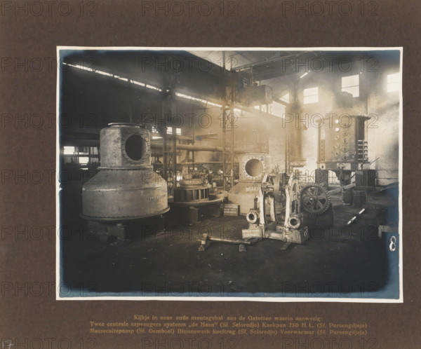 A glimpse into our old assembly hall on the Gatottan ..., album page, photograph, Album page with a