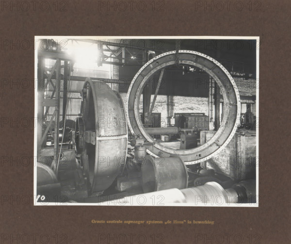 Large central juice collector system 'de Haan' in operation, album page, photograph, Album page