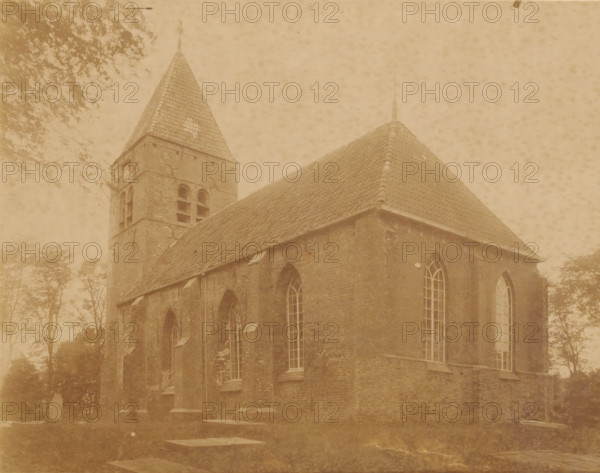 Southeast side of the Reformed Church in Westerwijtwerd, photograph, annotation: 'Westerwijtwerd,