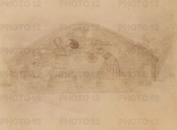 Mural in the Reformed Church in Westerwijtwerd, photograph, annotation: 'Church in Westerwijtwerd,