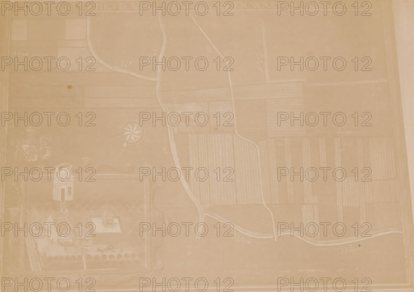 Photo reproduction of a map of the municipality of Houten, photograph, reproduction, annotation: