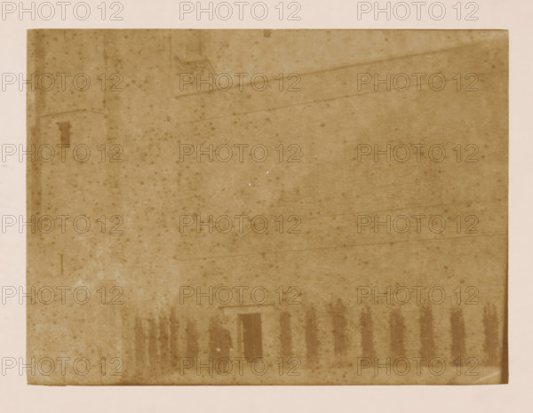 West wall of the cloister at the Dom of Utrecht, photograph, annotation: 'West wall of the cloister