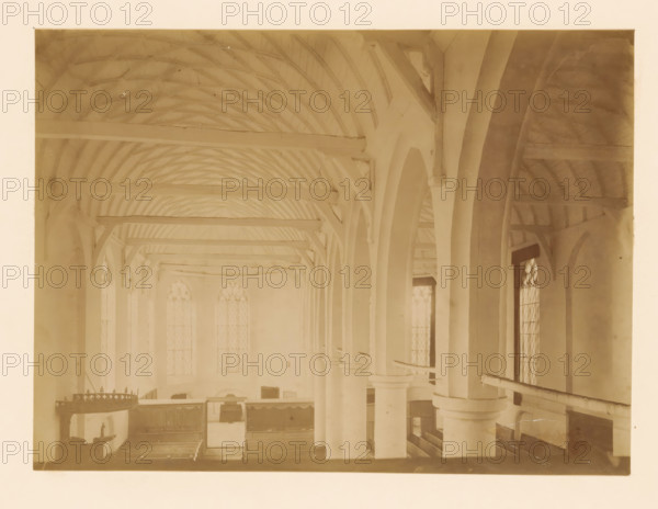 Interior of the large church in Vollenhove, photograph, annotation: 'Interior of the large church