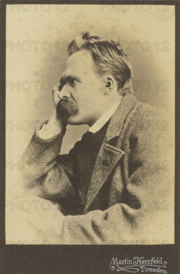 Portrait of Friedrich Nietzsche, photograph, annotation: 'Nietzsche', photographer: Martin
