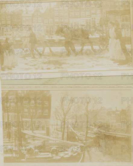 Photo reproductions of four paintings by George Hendrik Breitner, photograph, reproduction,