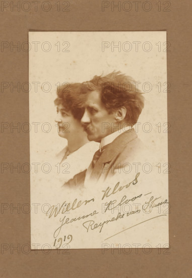Portrait of Jeanne Henriette Reine Reyneke van Stuwe and Willem Kloos, photograph, name: 'Willem