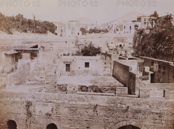 Panorama di Ercolano, View of ruins at Herculaneum, Italy, photograph, number: 'No. 1291',
