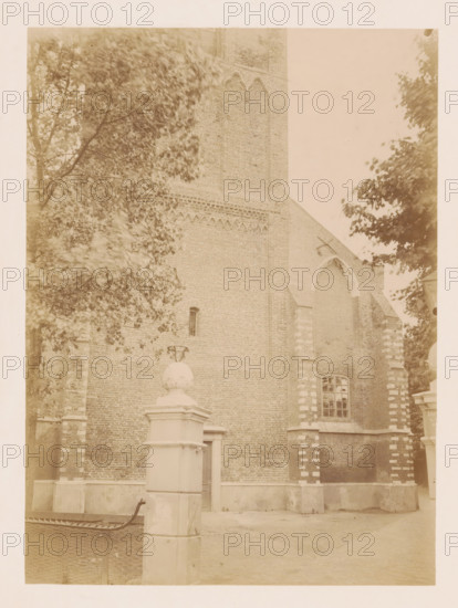 View of the Reformed Church of Noordwijk-Binnen, photograph, annotation: 'Noordwijk-binnen (ZH), NH