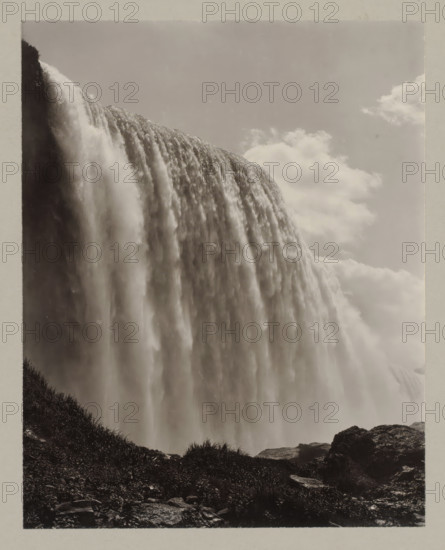 Niagara waterfall seen from below, United States, Canada, photograph, number: '9.', Niagara Falls