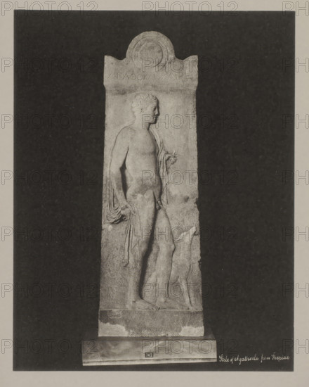 Stèle of Thepiae, Stele of Agathocles from Thepiae, photograph, number: '38.', Athens (possibly), c