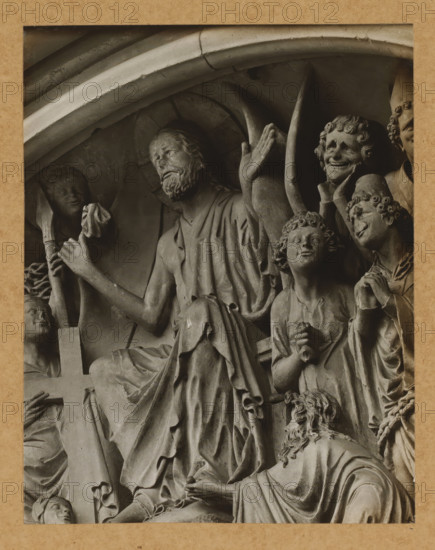 Fürstentor, Tymphanon, Christ the Lady, Detail of the tympanum of the Fürstenportal in Bamberg