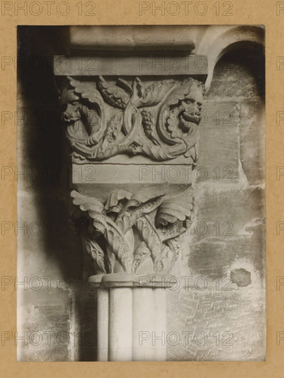 Capital in Bamberg Cathedral, East Church, Arkadencapitell, album page, photograph, This photo is