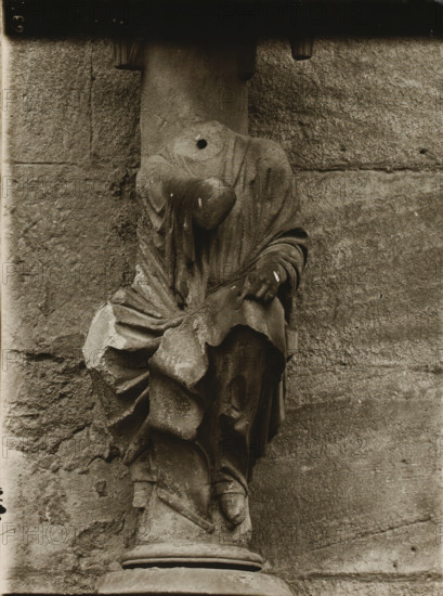 Detail of the Fürstenportal in the cathedral of Bamberg, Adamspforte, Johannes vN, album page,