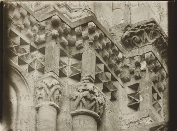 East Church, 1. Frieze 6., View of the sculpture of a frieze of Bamberg Cathedral, album page,