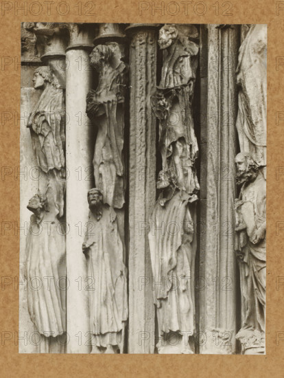 Detail of the Princely Portal in Bamberg Cathedral, Princely Gate Statue no. 1.2.3. vN, album page,