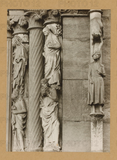 Detail of the Princely Portal in Bamberg Cathedral, Princely Gate Statues of the 5th and 6th