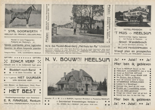 Advertisements, album page, photomechanical print, Advertisements for, among others, Stal