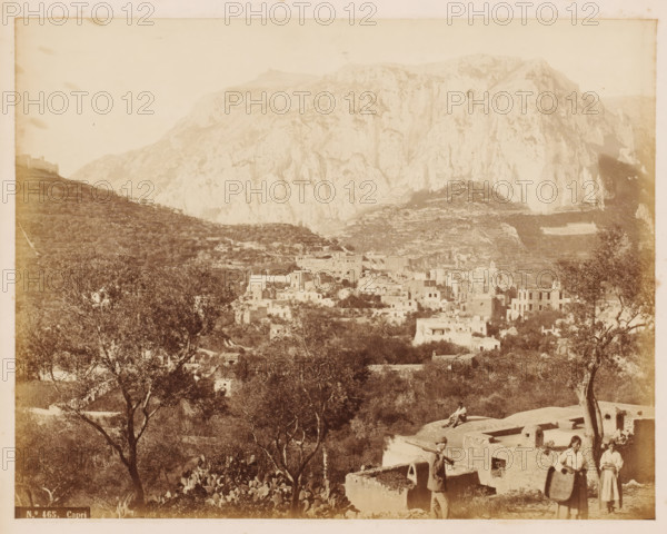 Capri, View of the city of Capri, photograph, number: 'No. 465', photographer: attributed to