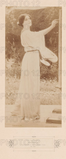 Reproduction of painting 'Pictura' (1901) by Max Nonnenbruch (1857-1922), photograph, Reproduction