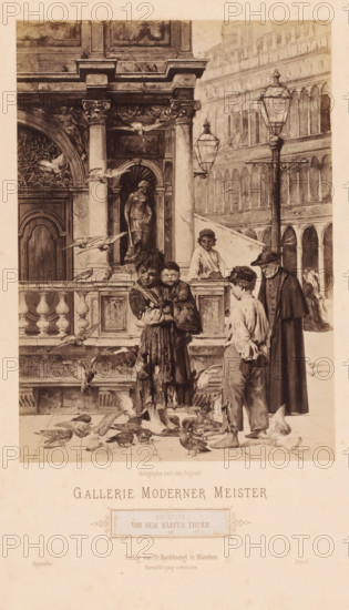 Reproduction of painting 'Vor dem Marcus Thurm' by Adolf Echtler (1843-1914), Gallerie Moderner