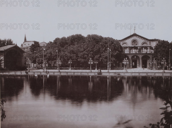 Kurgarten, Wiesbaden, Germany, photograph, Germany., inscription: '3. Wiesbaden, Kurgarten.', c.