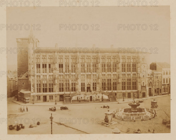 Aachen City Hall after the fire', Germany, photograph, 'Aachen City Hall after the fire', Germany.,
