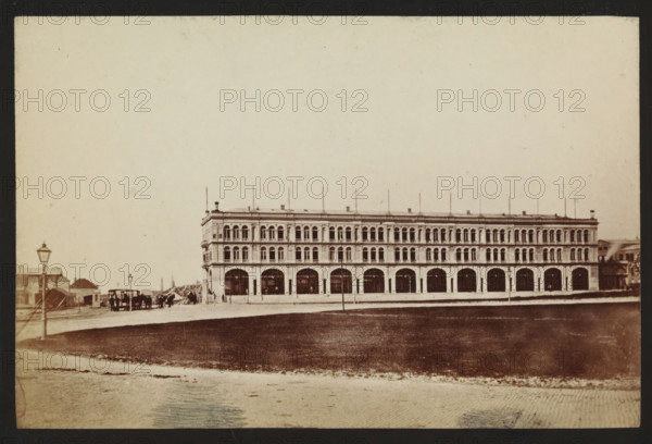Side facade of a building in Scheveningen, photograph, inscription: 'CP Wollrabe sen, The plate