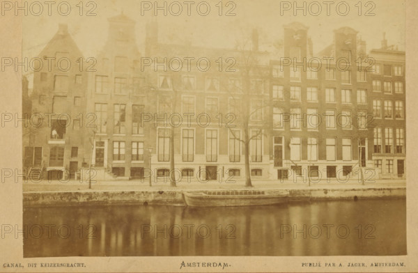 Canal, this Keizersgracht, View of a row of houses on the Keizersgracht in Amsterdam, Amsterdam,