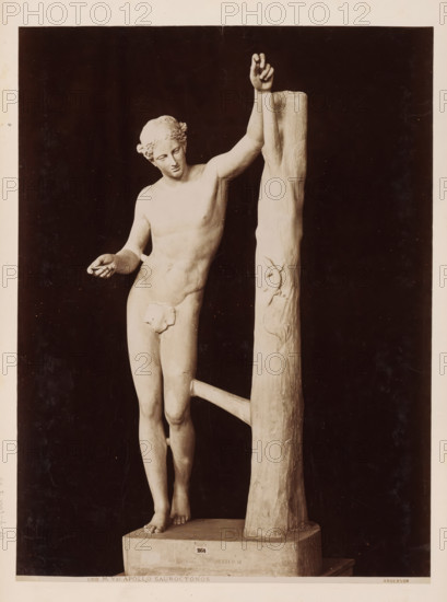 Sculpture of Apollo Sauroctonus, Vatican, Apollo Sauroctonus, album page, photograph, This photo is