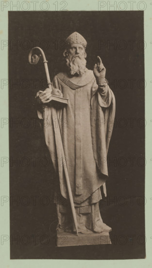 Image of a bishop, album page, photomechanical print, This print is part of an album., inscription:
