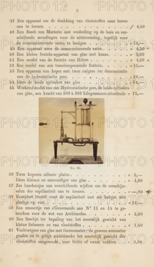 Model of a hydrostatic press, photograph, page, number: 'No. 55.', photographer: Fredrich Wilhelm