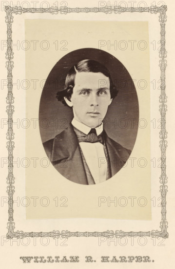 William R. Harper, photograph, page, c. 1876 - in or before 1881, photographer, paper, albumen