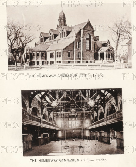 The Hemenway Gymnasium, page, photomechanical print, number: '(19 B) (19 B)', Cambridge (MA), c.