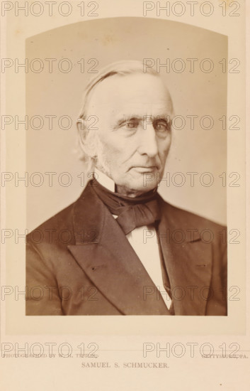 Samuel S. Schmucker, photograph, page, photographer: William H. Tipton, Gettysburg, c. 1877 - in or