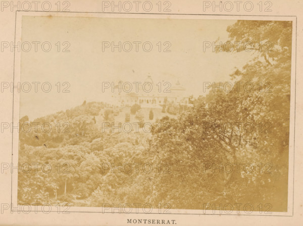 View of the Palácio de Monserrate near Sintra, Montserrat, photograph, page, Portugal, c. 1881 - in