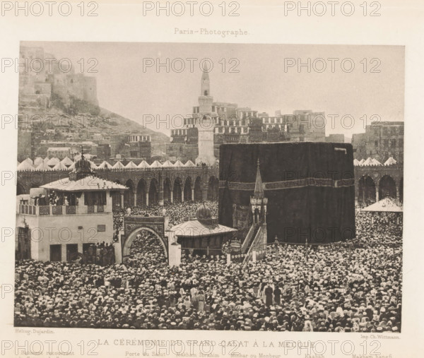 La cérémonie du grand Çalat à la Mecque, View of the Al-Masjid al-Haram in Mecca, page,
