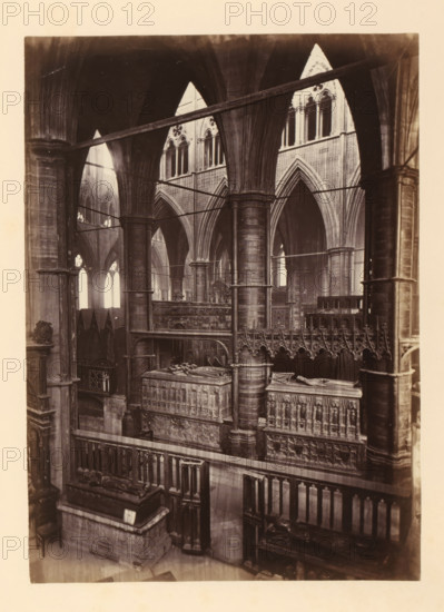 Chapel of St. Edmund at Westminster Abbey, photograph, page, photographer: John Harrington, c. 1864