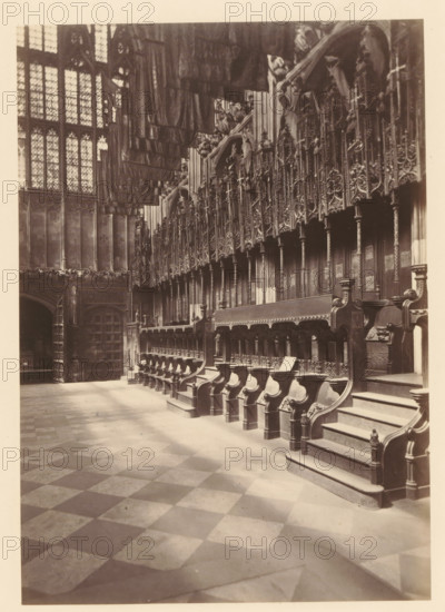Chapel of Henry VII at Westminster Abbey, photograph, page, photographer: John Harrington, c. 1864