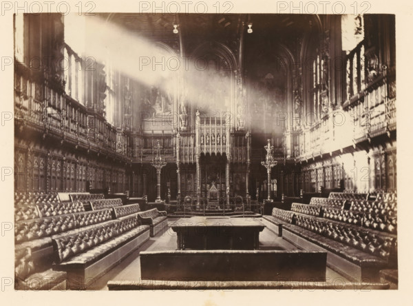 View of the interior of the Commons Chamber, photograph, page, photographer: John Harrington,