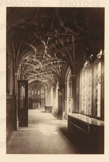 Hall in Palace of Westminster, photograph, page, photographer: John Harrington, London, c. 1864 -