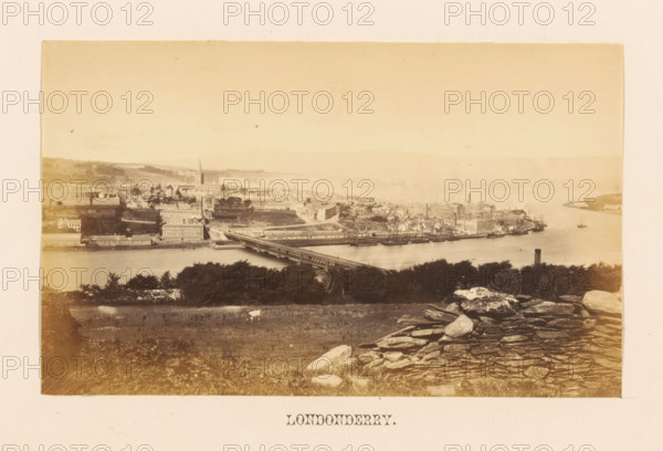 View of Londonderry, Londonderry, photograph, page, photographer: John Hudson, c. 1862 - in or