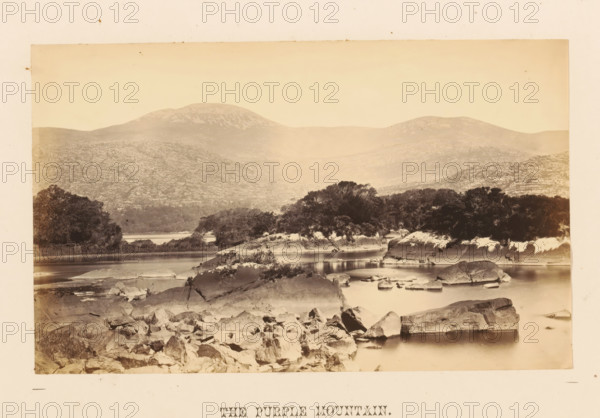 View of Purple Mountain, The Purple Mountain, photograph, page, photographer: John Hudson,