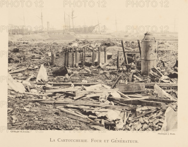 Remains of the oven and generator of a munitions factory that exploded in Oosterweel near Antwerp