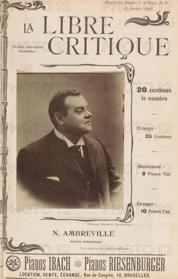 N. Ambreville, Portrait of Nicolas d'Ambreville, page, photomechanical print, photographer: Dupont,