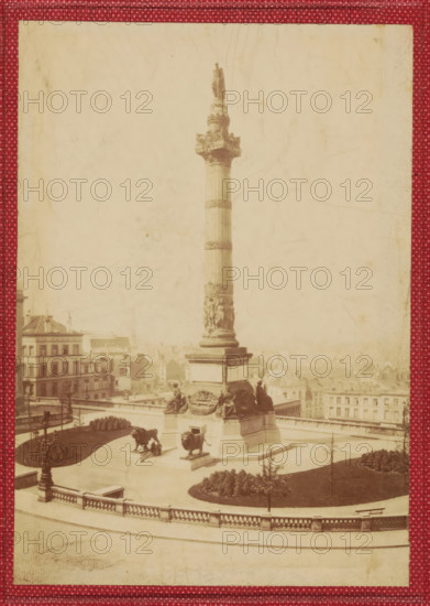 View of the Congress Column in Brussels, photograph, page, Brussels, c. 1854 - in or before 1859,
