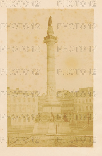View of the Congress Column in Brussels, photograph, page, check stamp: 'RADOUX, IMPRIMERIE,